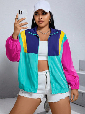 Corta-Vento Plus Size Zip Up