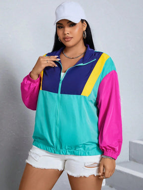 Corta-Vento Plus Size Zip Up