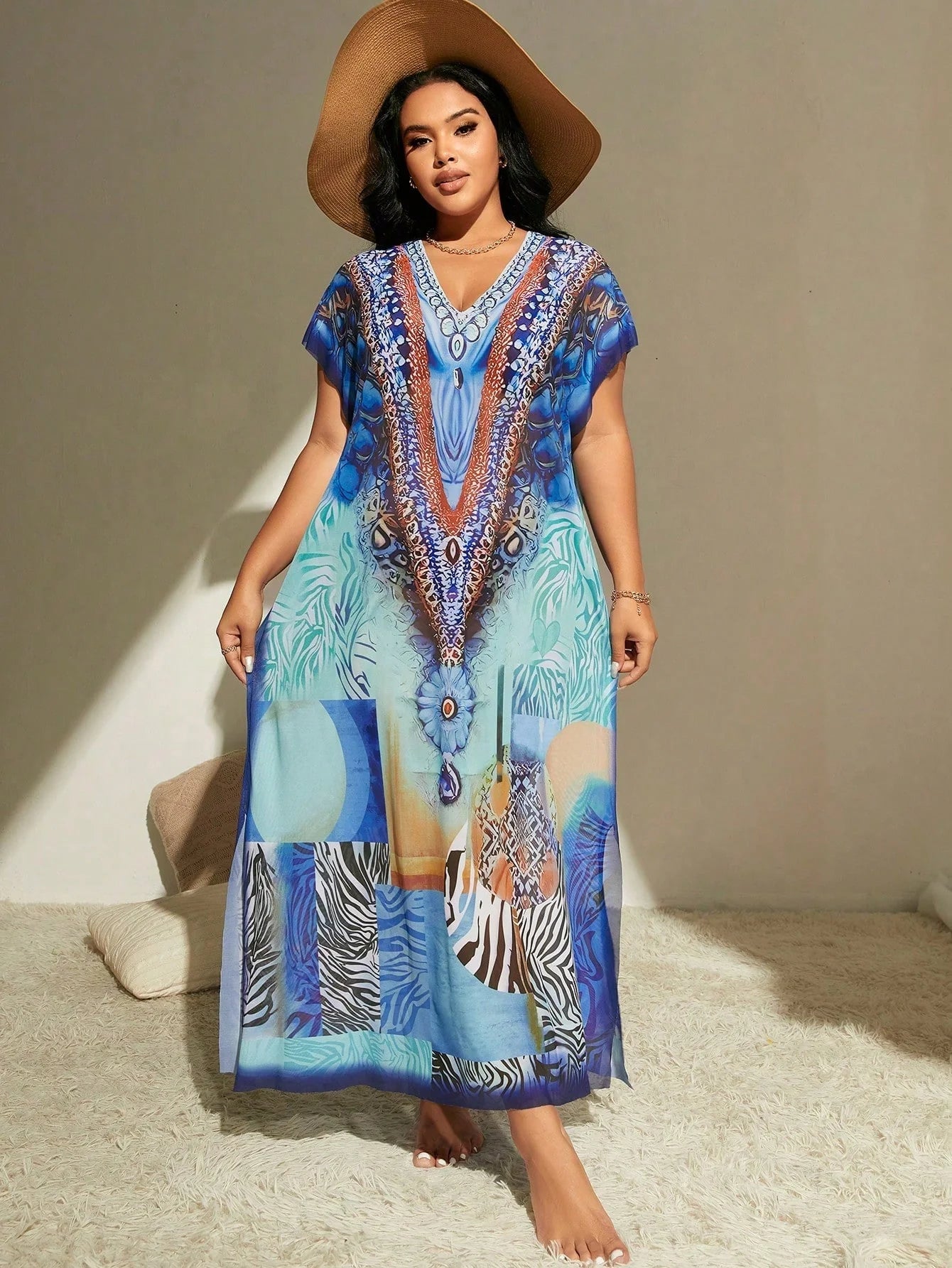 Saída de Praia Plus Size Rowan