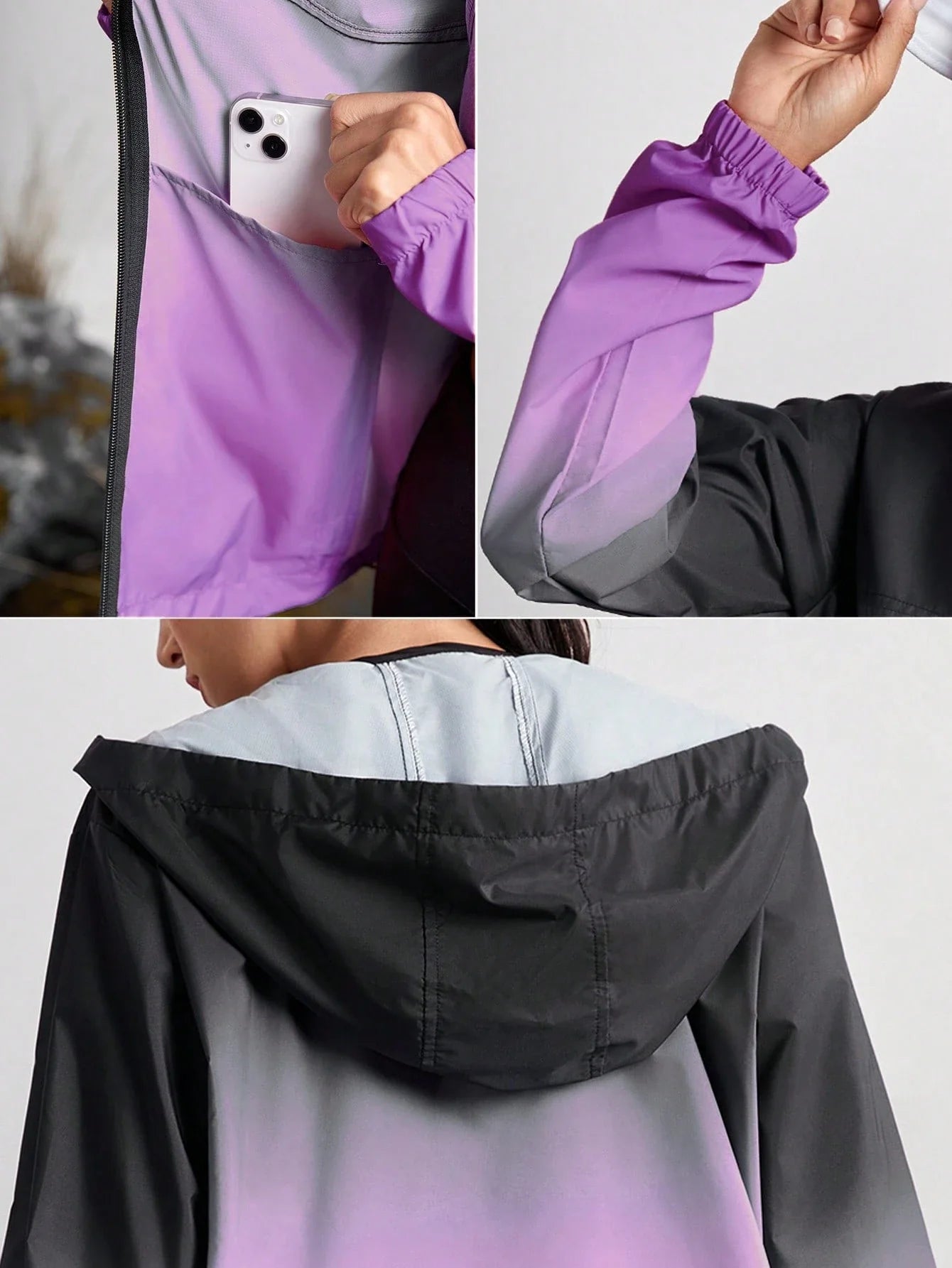 Corta-Vento Casual Com Capuz Julia