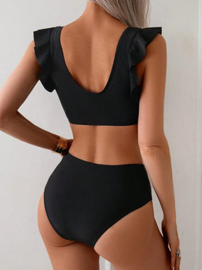 Biquíni Gola Quadrada Franzida