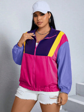 Corta-Vento Plus Size Zip Up