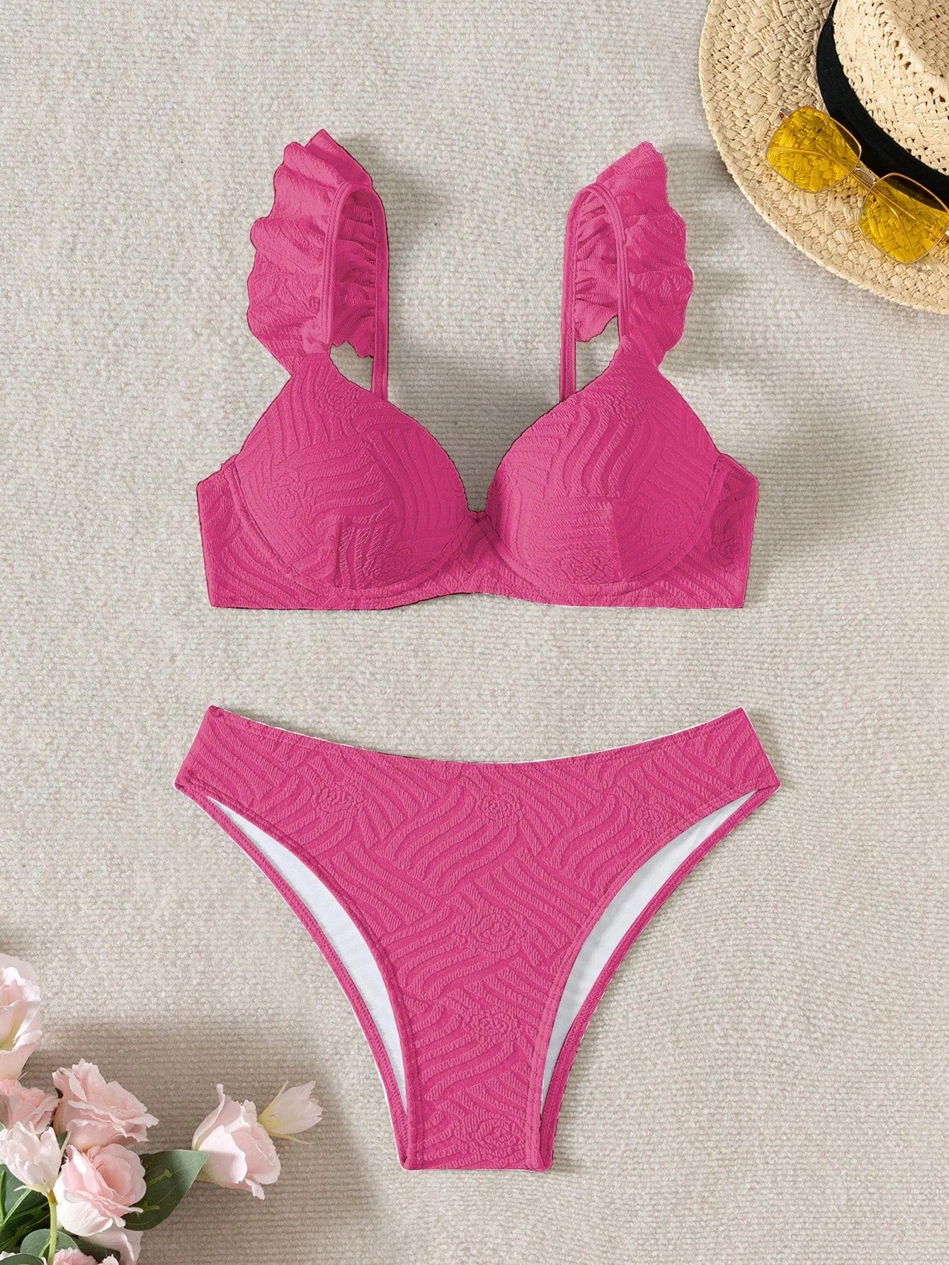 Biquíni Texturizado Com Babado G