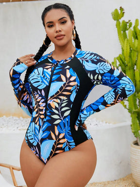 Maiô Plus Size Zíper na Frente