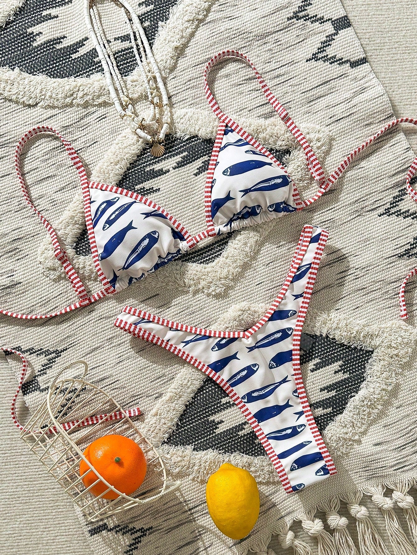 Biquíni Estampa Sardinha Cortininha