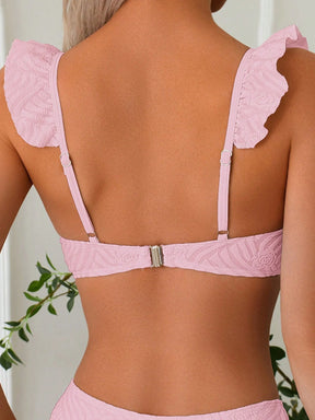 Biquíni Texturizado Com Babado