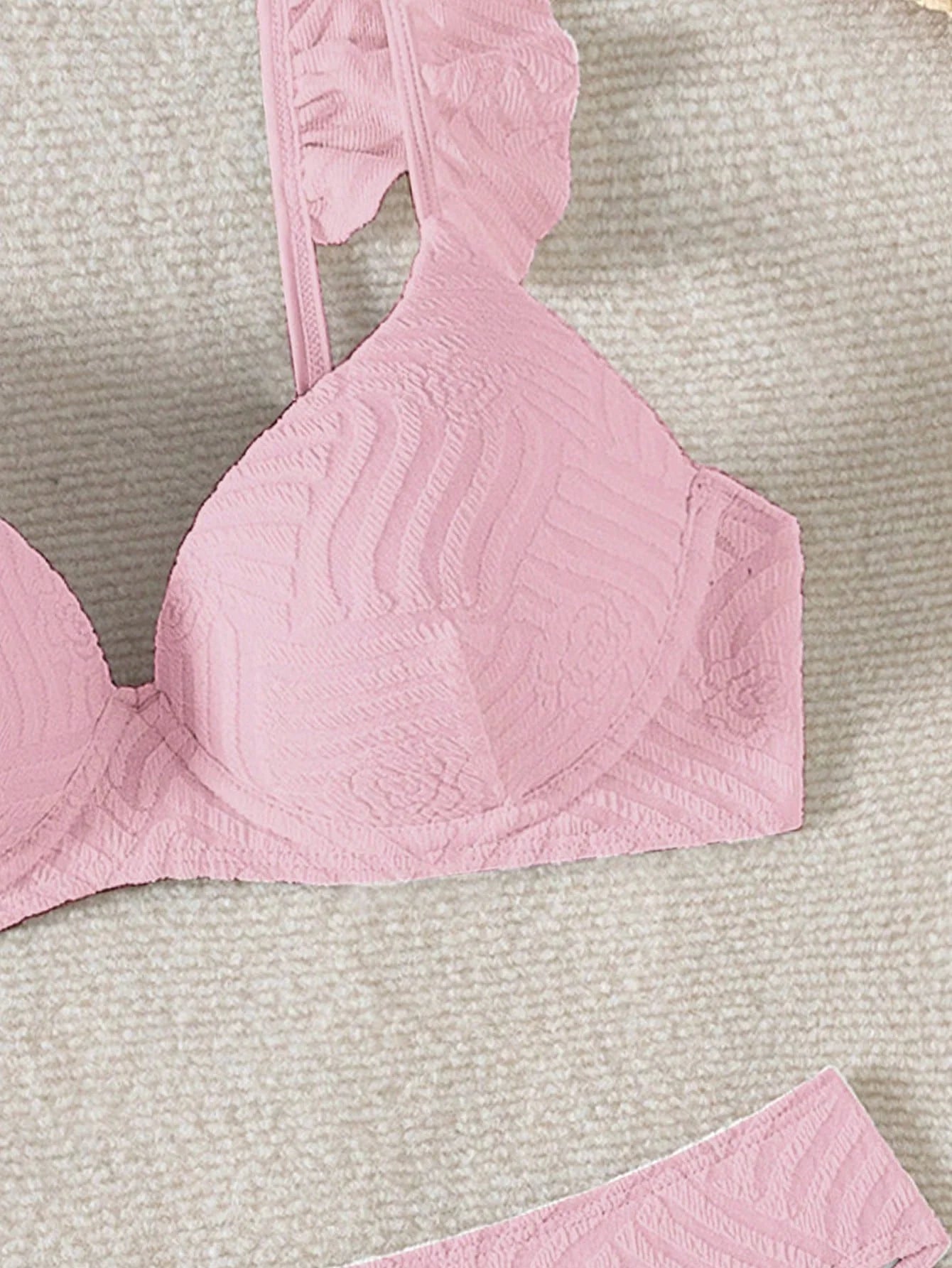 Biquíni Texturizado Com Babado