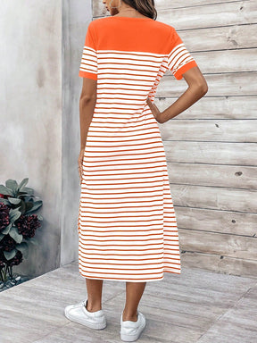 Vestido Listrado Casual Nicole