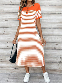 Vestido Listrado Casual Nicole