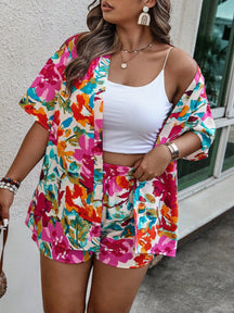 Conjuntinho Plus Size Estampado Verão