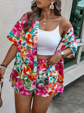 Conjuntinho Plus Size Estampado Verão