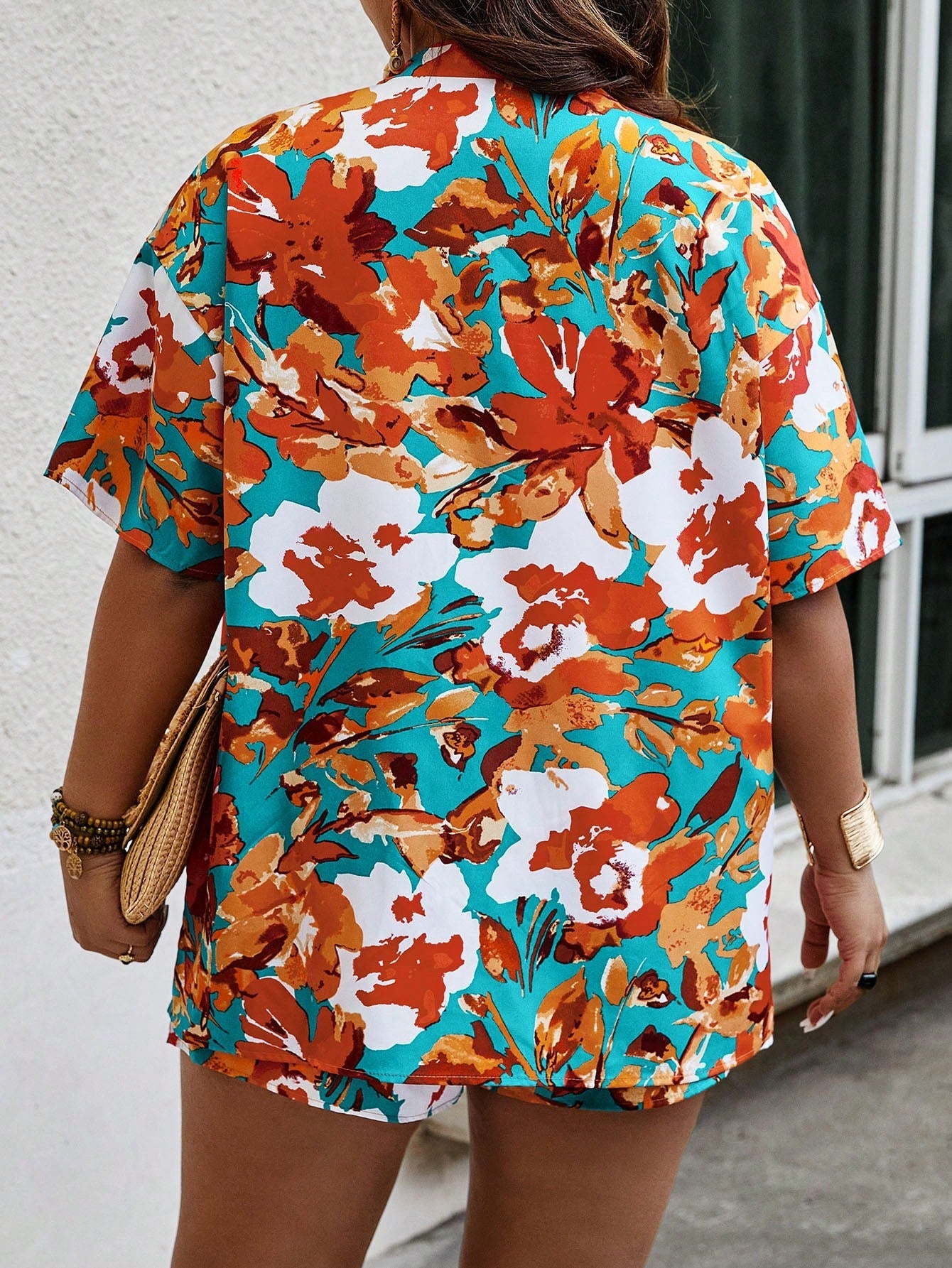 Conjuntinho Plus Size Estampado Verão
