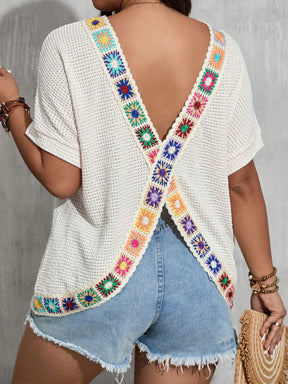 Blusa Plus Size Em Crochê