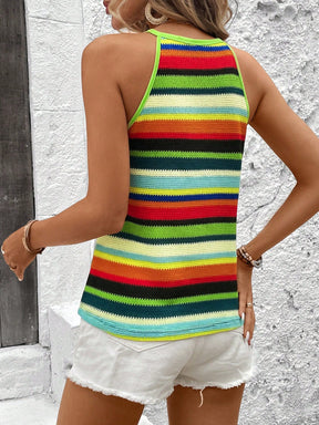 Blusa Listrada Em Tricô