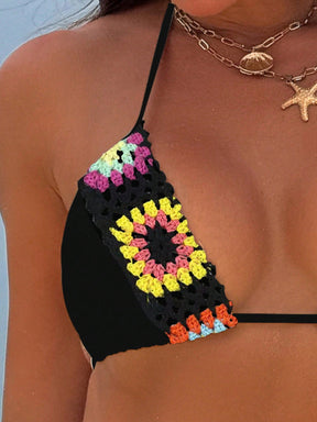 Biquíni Floral Halter Neck Verão Chic