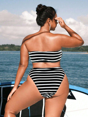 Biquíni Plus Size Listrado Flor 3D Pietra G3