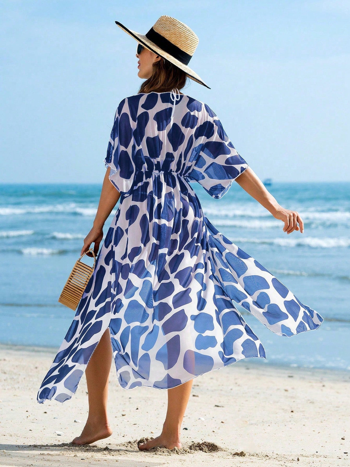 Saída de Praia Longa de Malha Transparente