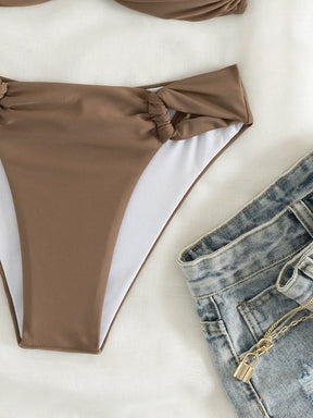 Biquíni Halter Torcido Push-Up Verão