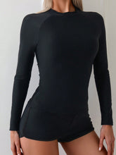 Tankini Manga Longa Preto
