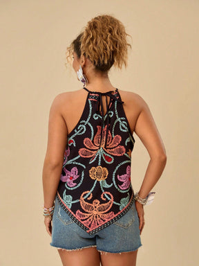 Regata Plus Size Floral Verão